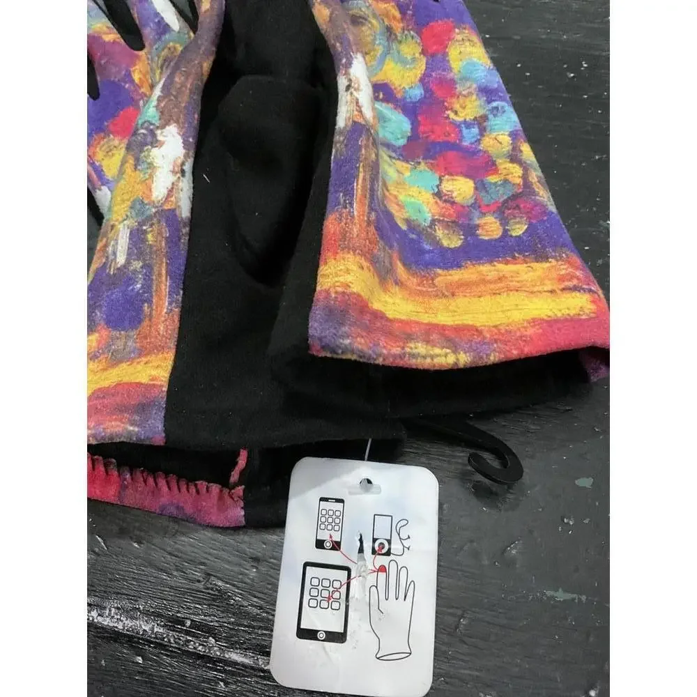 Colorful Artistic Pattern Touchscreen Gloves